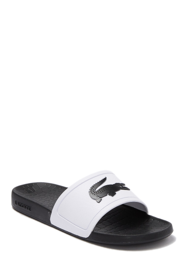 lacoste fraisier slides black