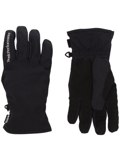 Peak Performance Black Windstopper Logo Gloves