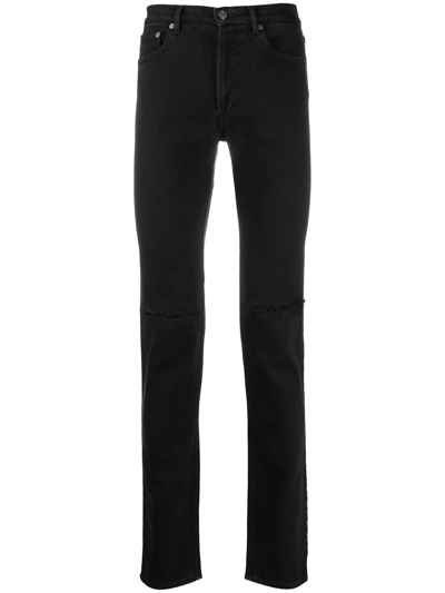 Givenchy Black Destroyed Slim-fit Jeans