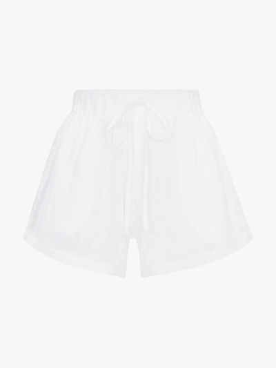 Ambra Maddalena Bobby Elastic Waist Shorts In White