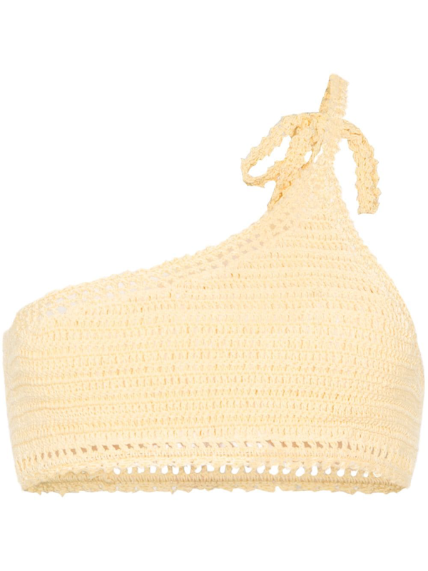 one shoulder crochet top