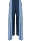 Marta Jakubowski Aster Two-tone Trousers In Blue