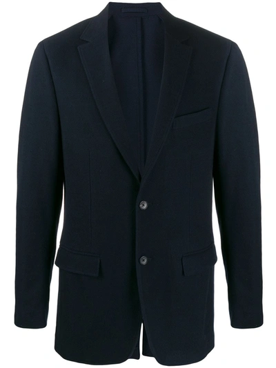 Ferragamo Notch-lapel Single-breasted Blazer Jacket In Blue