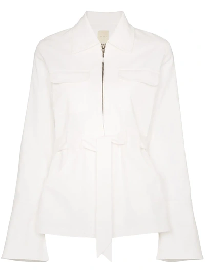 Usisi 'emilie' Jacke Mit Bindegürtel In White