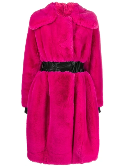 Karl Lagerfeld Karl X Carine Fantasy Fur Coat In Pink