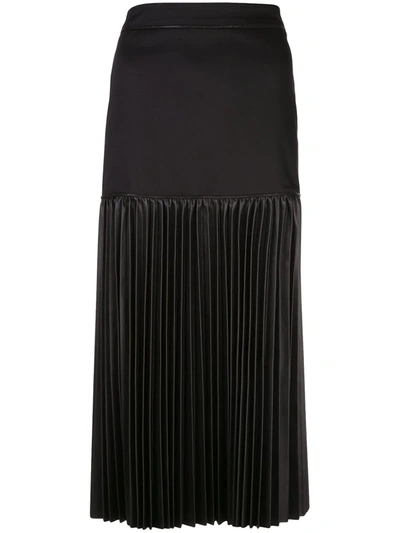 Alexis Dionne Pleated Midi Skirt In Black