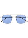 Tommy Hilfiger Hexagonal Frame Glasses In Silver