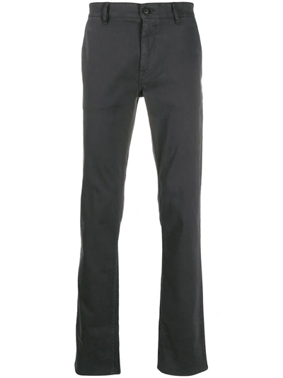 Hugo Boss Logo Plaque Tailored Trousers In Grey