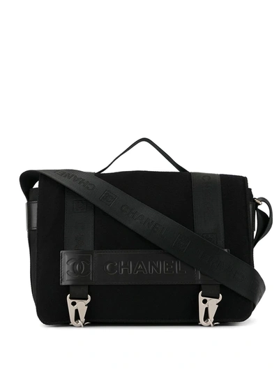Pre-owned Chanel Sports Line Messenger Bag In Black