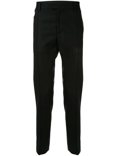 Undercover Tapered Piped Seam Trousers In Black
