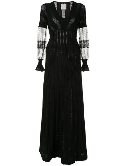 Ingie Paris Long-sleeve Flared Dress In Black