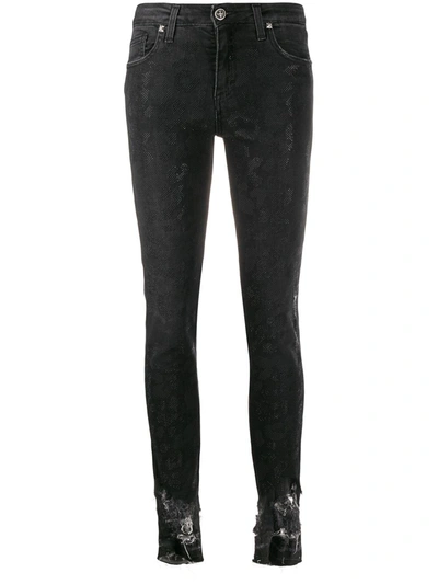 John Richmond Kate Studded Denim Jeans In Black