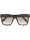 Givenchy Square-frame Tortoiseshell-effect Sunglasses In Brown