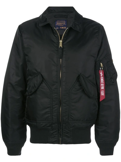 Alpha Industries Padded Bomber Jacket In Black