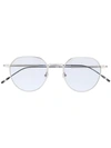 Montblanc Oval Frame Sunglasses In Silver