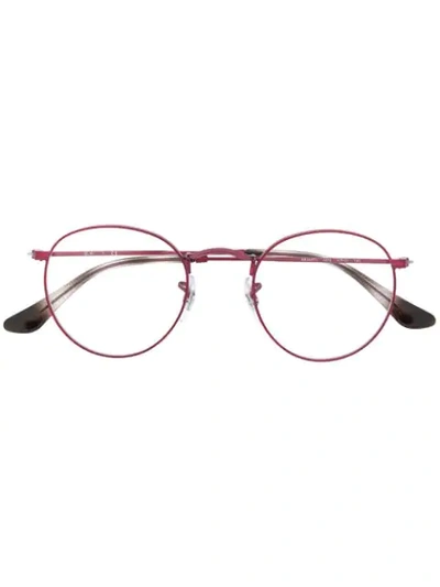 Ray Ban Round Frame Glasses In Pink