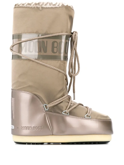Moon Boot Tall Snow Boots In Neutrals