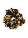 Versace Graphic Print Scrunchie In Black