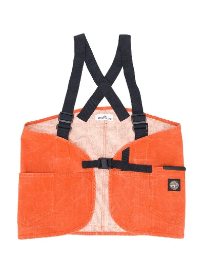 Stone Island Chest Bag Top In Orange In 橘色