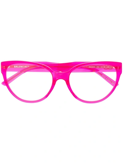 Balenciaga Cat Eye Glasses In Pink