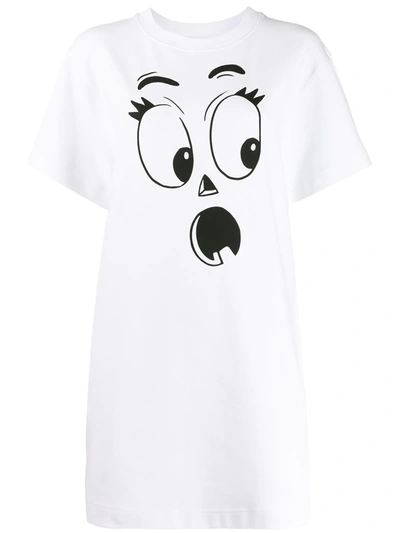 Moschino Pumpkin Face Print Jersey Dress In White | ModeSens