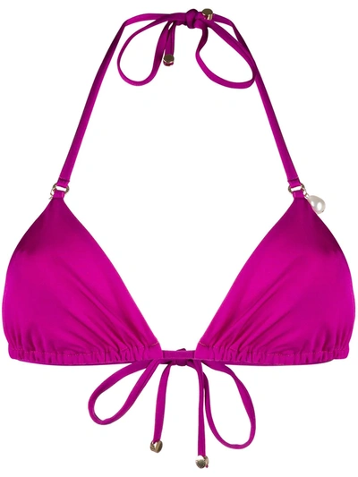 Stella Mccartney Halterneck Bikini Top In Purple