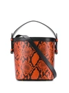 Nico Giani Snakeskin-effect Bucket Bag In Orange