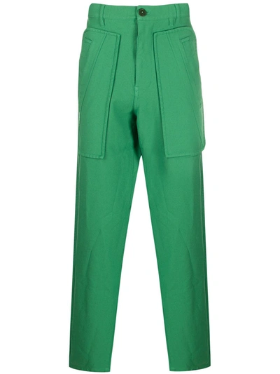 Comme Des Garçons Shirt Wide-leg Cargo Trousers In Green