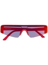 Balenciaga Rectangular Frame Sunglasses In Rot
