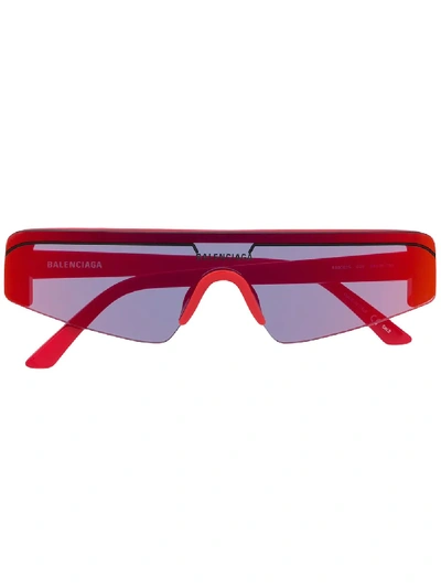 Balenciaga Rectangular Frame Sunglasses In Rot