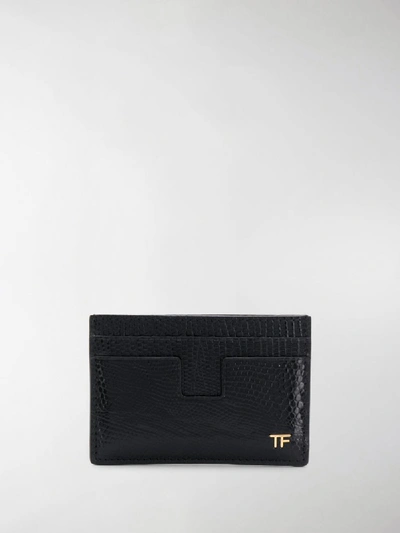 Tom Ford Compact T-line Cardholder In Black