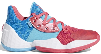 Pre-owned Adidas Originals Adidas Harden Vol. 4 Candy Paint (youth) In Bright Cyan/real Pink/cloud White