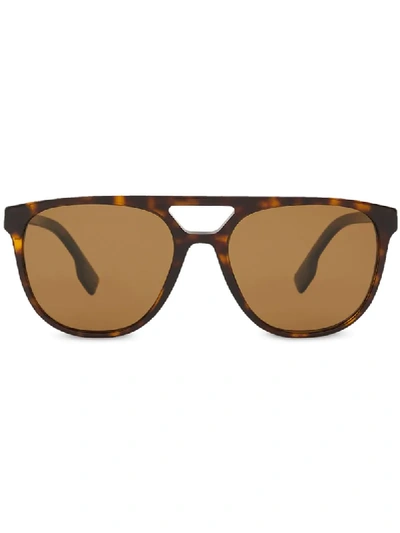 Burberry Navigator Sunglasses In Brown