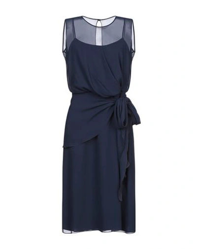 Max Mara 3/4 Length Dresses In Dark Blue