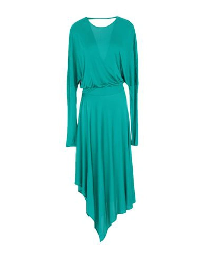 Pinko Midi Dresses In Emerald Green