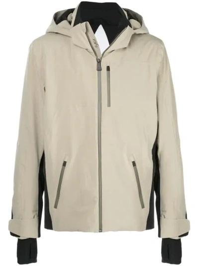 Aztech Mountain Capitol Peak Hooded Padded Ski Jacket In Neutrals