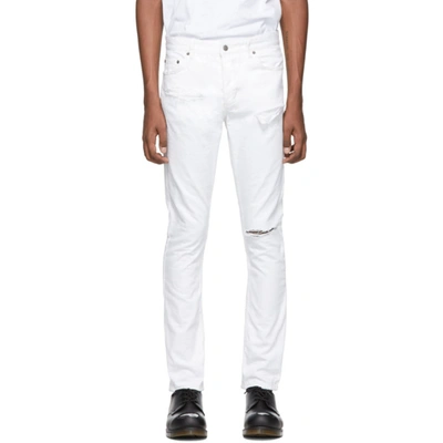 Ksubi Chitch Stark Slash Slim-fit Jeans In White