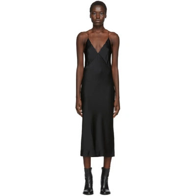 Haider Ackermann V-neck Slip Dress In Black