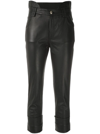 Andrea Bogosian Cropped Pasta Trousers In Black