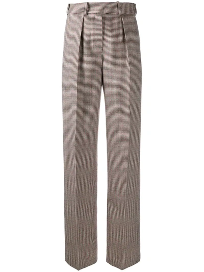 Alexandre Vauthier Houndstooth Palazzo Trousers In Neutrals