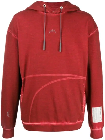 A-cold-wall* Logo Patch Sleeve Hoodie In Red