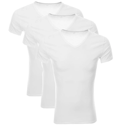 Tommy Hilfiger Lounge 3 Pack V Neck T Shirts White