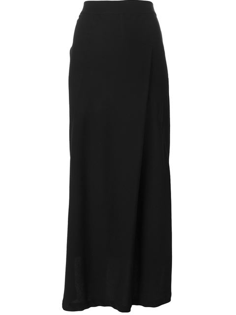 Ann Demeulemeester Black Wool Slit Skirt | ModeSens