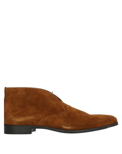 Santoni Ankle Boots In Brown