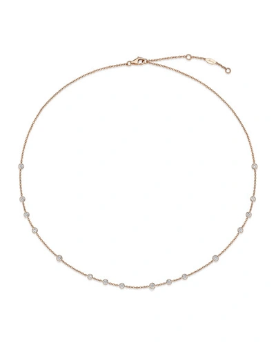 Memoire 18k Rose Gold Dazzle By-the-yard Diamond Necklace