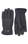 Hestra Gloves Men's Utsjo Elk Leather Snap Gloves In Navy