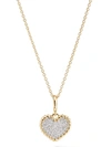 David Yurman Women's Cable Collectibles Pavé Plate Heart Necklace In 18k Yellow Gold With Diamonds