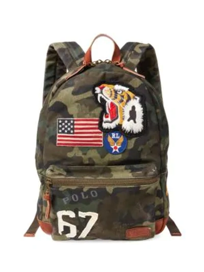 Polo Ralph Lauren Men's Embroidered Camouflage Canvas Backpack In Camo Multi