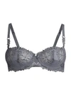 Chantelle Women's Champs Elysses Lace Unlined Demi Bra In Dark Charcoal