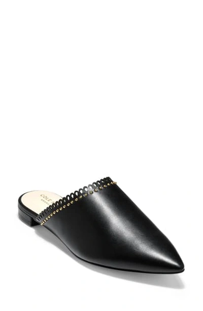 Cole Haan Raelyn Studded Leather Mules In Black Leather